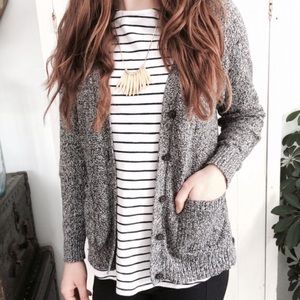 Madewell gray heathered cardigan